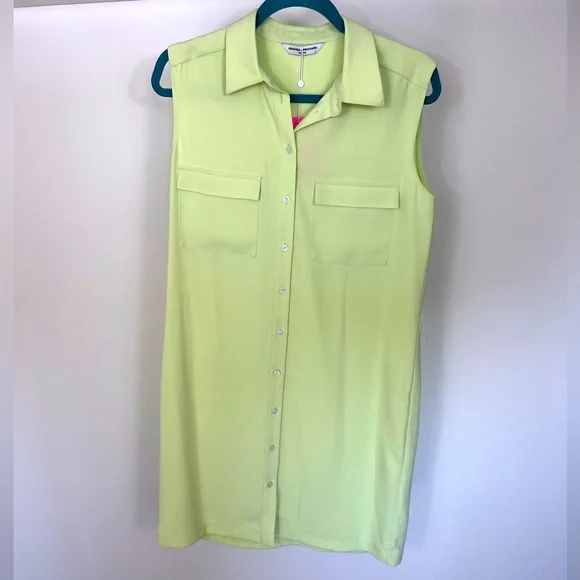 AMANDA UPRICHARD Green Edith Mini Dress NWT sz S w/our belt - Picture 2 of 8